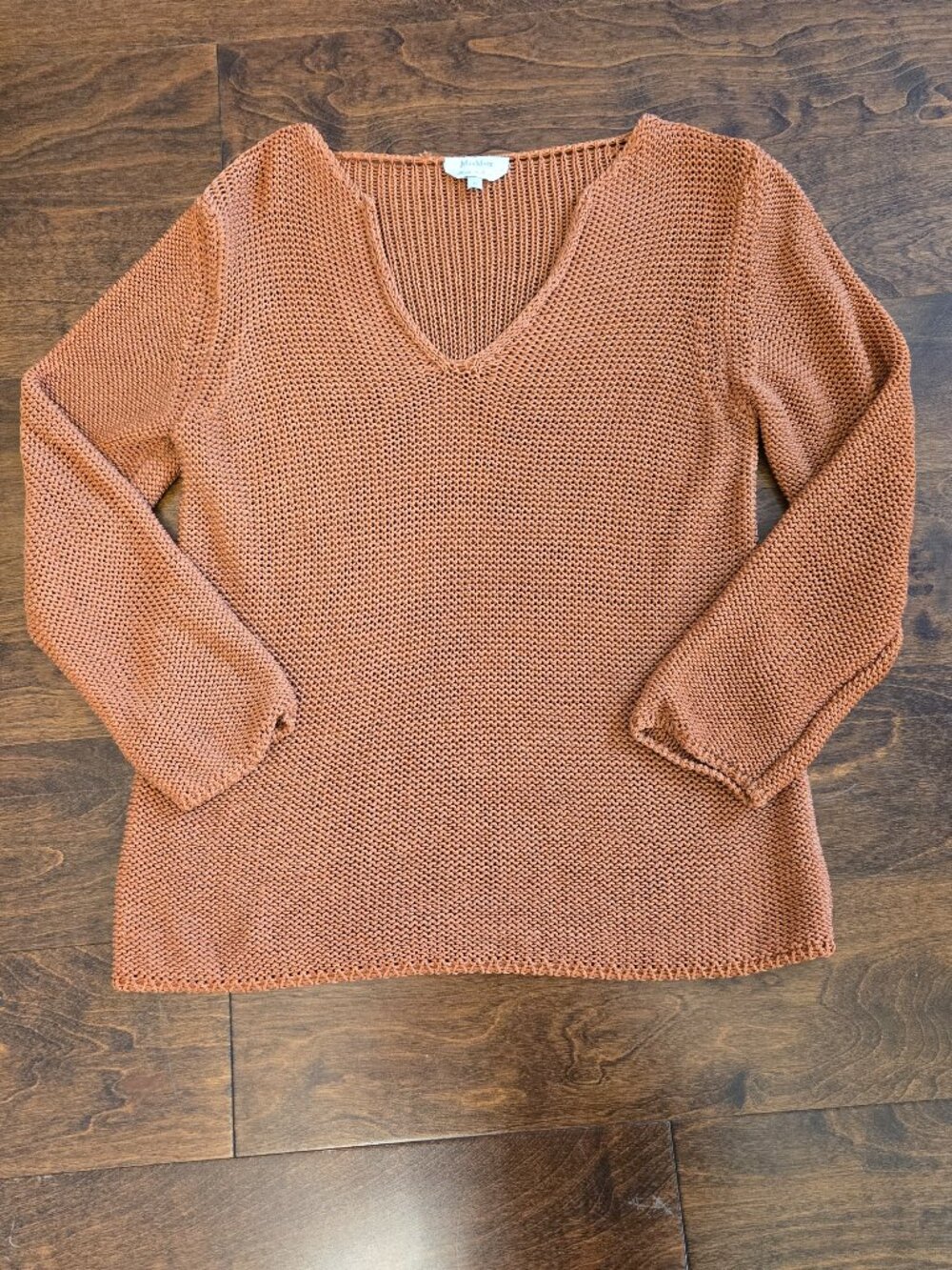 Max Mara V-Neck Terra Cotta Sweater Size Small